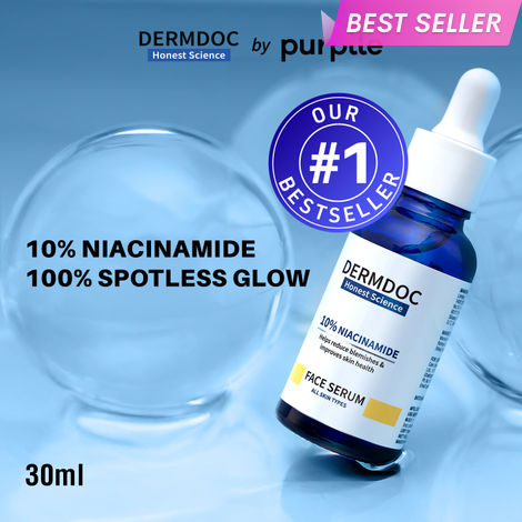 Buy DERMDOC by Purplle 10% Niacinamide Face Serum (15 ml) | Skin Brightening | Fades Dark Spots| Niacinamide Face Serum I Niacinamide for Oily Skin-Purplle