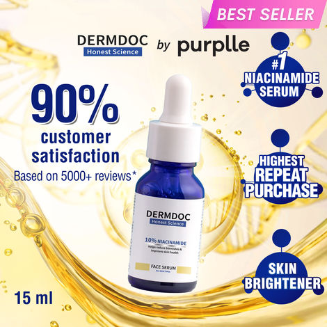 Buy DERMDOC by Purplle 10% Niacinamide Face Serum (15ml) | Skin Brightening | Niacinamide Face Serum | Niacinamide for Oily Skin-Purplle
