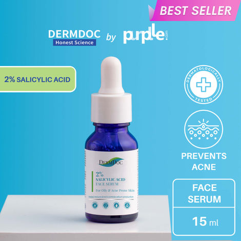 Buy DermDoc 2% Salicylic Acid Face Serum (15 ml) | acne treatment | anti acne serum | acne serum | face serum for acne | salicylic acid serum-Purplle