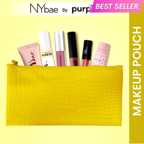 Buy NY Bae Travel Around Town Pouch | Travel Friendly | Multi Purpose Bag | Spacious - Sunshine Yellow-Purplle