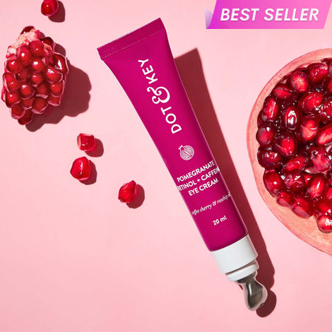 Buy Dot & Key Pomegranate Retinol + Caffeine Eye Cream | Under Eye Cream for Boosts Collagen, Reduces Fine Lines & Wrinkles | Fades Dark Circles & Reduces Puffiness | Fragrance & Dye Free | Restores Essential Moisture | 20 ml-Purplle