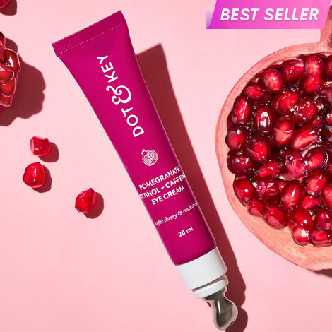 Buy Dot & Key Pomegranate Retinol + Caffeine Eye Cream | Under Eye Cream for Boosts Collagen, Reduces Fine Lines & Wrinkles | Fades Dark Circles & Reduces Puffiness | Fragrance & Dye Free | Restores Essential Moisture | 20ml-Purplle
