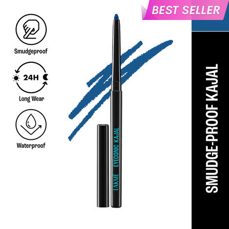 Buy Lakme Eyeconic Kajal |Matte Waterproof | Smudgeproof Kajal that lasts 24 Hrs | Midnight Blue |0.35 gm-Purplle