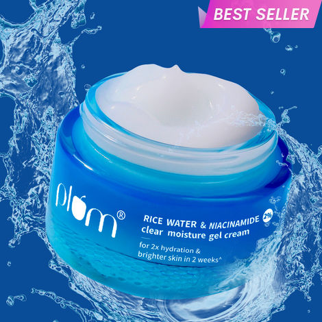 Buy Plum 2% Niacinamide & Rice Water Daily Brightening Gel Face Moisturizer, Oil Free Hydration | 50 gm-Purplle