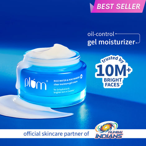 Buy Plum 2% Niacinamide & Rice Water Daily Brightening Gel Face Moisturizer, Oil Free Hydration | 50 gm-Purplle