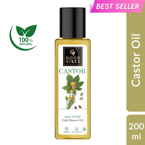 Buy Good Vibes 100% Pure Castor Carrier Oil Cold Pressed (200 ml)-Purplle