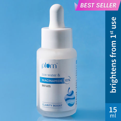 Buy Plum 10% Niacinamide Face Serum with Rice Water for Blemish-Free, Clear & Bright Skin (15 ml)-Purplle
