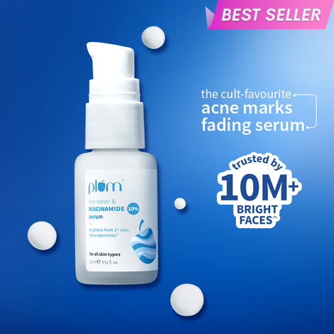Buy Plum 10% Niacinamide Face Serum with Rice Water for Blemish-Free, Clear & Bright Skin (15 ml)-Purplle