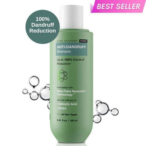 Buy Bare Anatomy Anti-Dandruff Shampoo - Strengthens Hair with Salicylic Acid & Biotin (250 ml)-Purplle