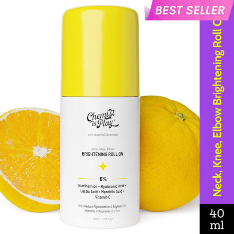 Buy Chemist at Play Neck, Knee, Elbow Brightening Roll On | Brightens Skin & Removes Pigmentation | (40 ml)-Purplle