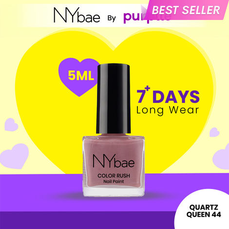 Buy NY Bae Color Rush Nail Paint - Quartz Queen 44 (5 ml) | Chip Resistant | Long Lasting | Quick Dry | Gel Nail Polish-Purplle