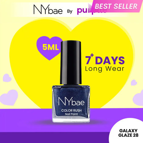 Buy NY Bae Color Rush Nail Paint - Galaxy Glaze 28 (5 ml) | Chip Resistant | Long Lasting | Quick Dry | Gel Nail Polish-Purplle