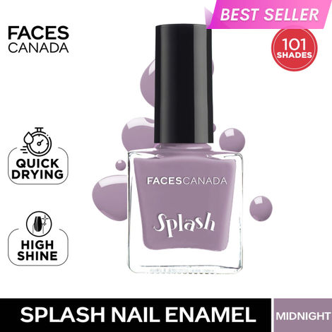 Buy FACES CANADA Ultime Pro Splash Nail Enamel - Midnight 140 (8 ml) | Quick Drying | Glossy Finish | Long Lasting | No Chip Formula | High Shine Nail Polish For Women | No Harmful Chemicals-Purplle