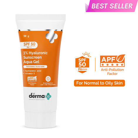 Buy The Derma Co. 1% Hyaluronic Sunscreen Aqua Gel with SPF 50 & PA++++ - 30 gm-Purplle