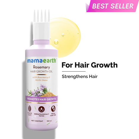 Buy Mamaearth Rosemary Hair Growth Oil with Rosemary & Methi Dana for Promoting Hair Growth - 150 ml-Purplle