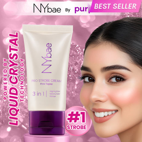 Buy NY Bae PRO Strobe Cream - Pink Topaz (30 gm) | Primer + Highlighter + Moisturizer | Dewy Makeup | Glowing Korean Skin | Value Pack | Best Suited For Normal To Dry Skin-Purplle
