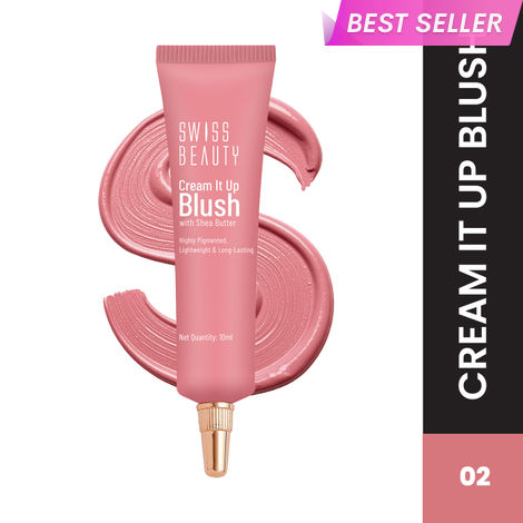 Buy Swiss Beauty Cream It Up Blusher With Shea Butter | Highly Pigmented | Long-lasting | Buildable & Blendable | All Skin Types|2|Natural Flush-Purplle