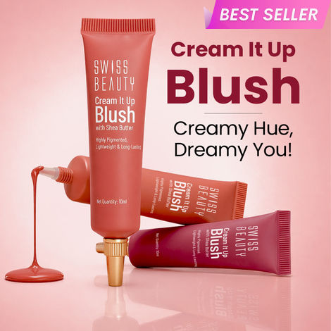 Buy Swiss Beauty Cream It Up Blusher With Shea Butter | Highly Pigmented | Long-lasting | Buildable & Blendable | All Skin Types|5|Cheek-o-Pink-Purplle