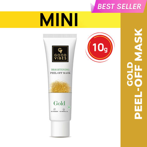 Buy Good Vibes Brightening Gold Peel Off Mask (10g)-Purplle