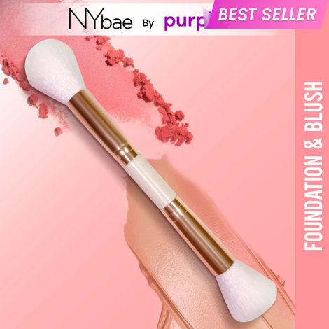 Buy NY Bae Pro Dual Brush- Foundation & Blush | Multipurpose | Smooth Blending | Even Application | Fine & Soft Bristles ,1 Pc-Purplle