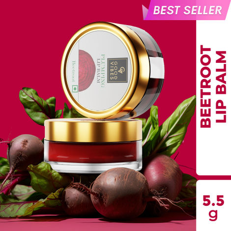 Buy Good Vibes Beetroot Plumping Lip Balm | Moisturizing, Hydrating | With Sweet Almond Oil & Olive Oil (5.5 gm)-Purplle