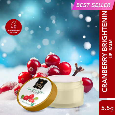 Buy Good Vibes Brightening Lip Balm Cranberry | Moisturises | Ideal for Chapped lips (5.5g)-Purplle