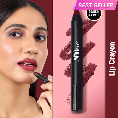 Buy NY Bae Mets Matte Lip Crayon - Worthwine 44 (2.8 g) | Creamy Matte Finish | Lasts Up to 5+ Hours | Moisturizing | SPF Protection-Purplle