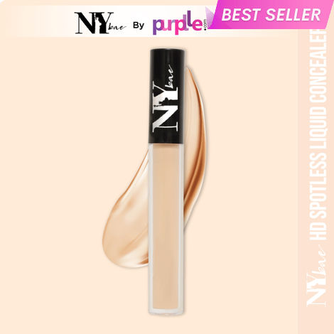 Buy NY Bae HD Spotless Liquid Concealer - White & Milk Chocolate Pretzel 1 (3 ml) | Very Fair Skin | Yellow Undertone | Enriched with Oils | Long Lasting-Purplle
