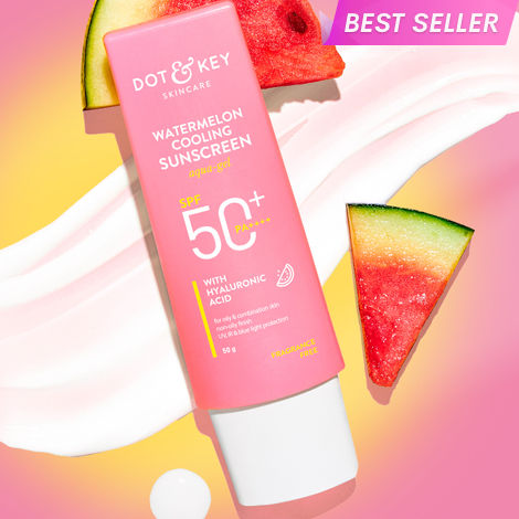 Buy Dot & Key Watermelon Cooling Sunscreen SPF 50 PA+++ | Face Sunscreen Suitable for Oily Skin & Combination Skin | No White Cast, Boosts Vitamin D Absorption & Quick Absorbing - 50 gm-Purplle