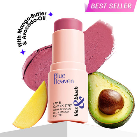 Buy Blue Heaven Kiss & Blush Lip, Cheek & Eye Tint with Avocado Oil & Mango Butter | 3-in-1 blush for face makeup | Rich & Creamy Formula |Easily Blendable | Multipurpose Makeup, Rosy Dusk, 8.5 gm-Purplle