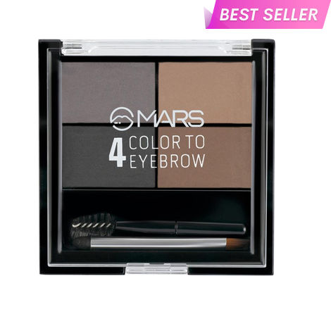 Buy MARS 4 in 1 Eyebrow Powder Cake with Angled Eyebrow Brush and Spoolie | Long Lasting & Waterproof (8 gm)-Purplle