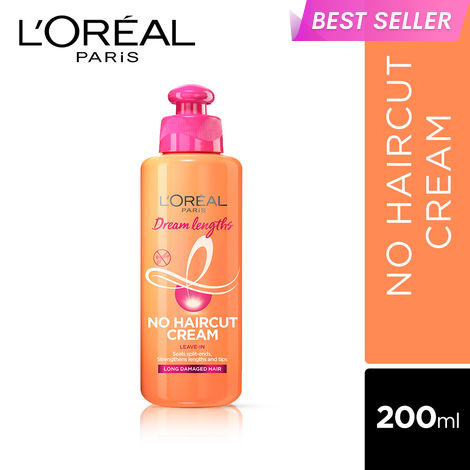 Buy L'Oreal Paris Dream Lengths No Haircut Cream 200 ml Leave -A In Seals Split - Ends, Strengthens lengths and tips-Purplle