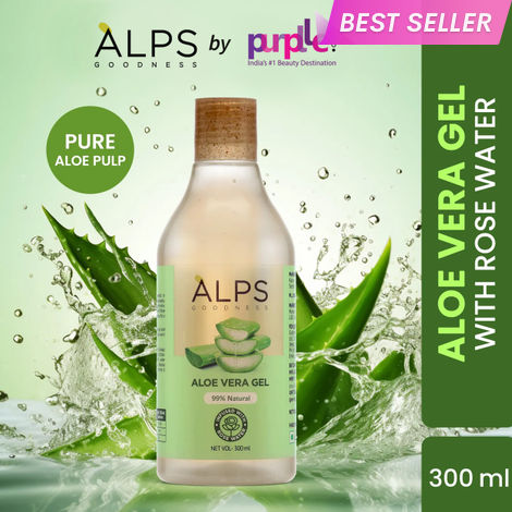 Buy Alps Goodness Aloe Vera Gel infused with Rose Water 300 ml I Natural Moisturizer I For Soft Skin I Soothing & Refreshing I For All Skin & Hair Types I Leave-In Conditioner-Purplle