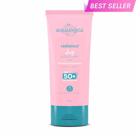 Buy Aqualogica Radiance+ Dewy Sunscreen with SPF 50+ & PA+++ for UVA/B Protection & No White Cast - 80g-Purplle