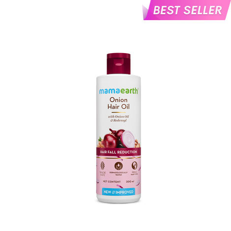 Buy Mamaearth Onion Hair Oil with Onion & Redensyl for Hair Fall Control - 200 ml-Purplle