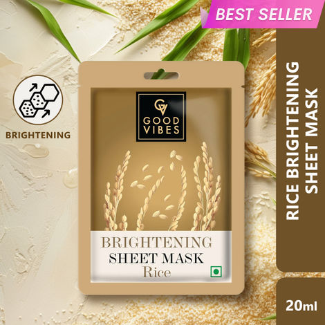 Buy Good Vibes Brightening Sheet Mask - Rice (20 ml)-Purplle