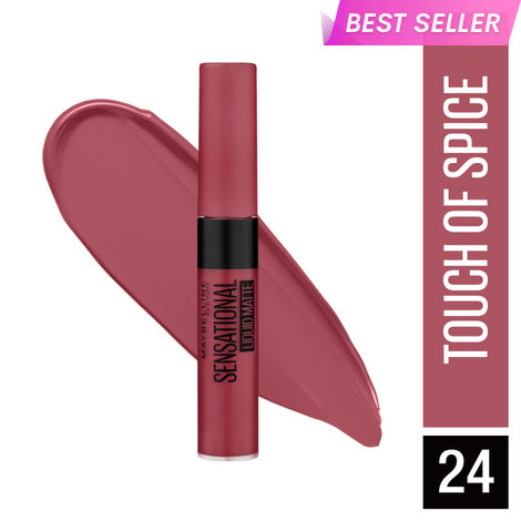 Buy Maybelline New York Sensational Liquid Matte Lipstick 24 Touch Of Spice (7 ml)-Purplle
