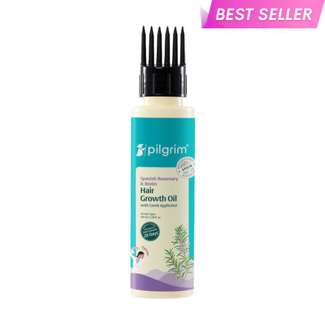 Buy Pilgrim Rosemary & Biotin Hair Growth Oil to Control Hair Fall, 100 ml, Strengthens Hair roots, Improves Hair Growth & Thickness, For Men & Women-Purplle