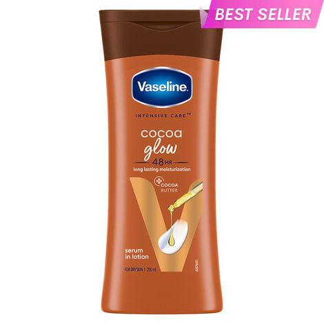 Buy Vaseline Cocoa Glow Serum In Lotion, 200 ml | 100% Pure Cocoa & Shea Butter for Glowing & Soft Skin-Purplle