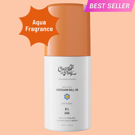 Buy Chemist at Play UnderArm Roll On - Whitens & Brightens Skin, Prevents Odour, Aqua Fragrance Deodorant Roll-on - For Men & Women (40 ml)-Purplle