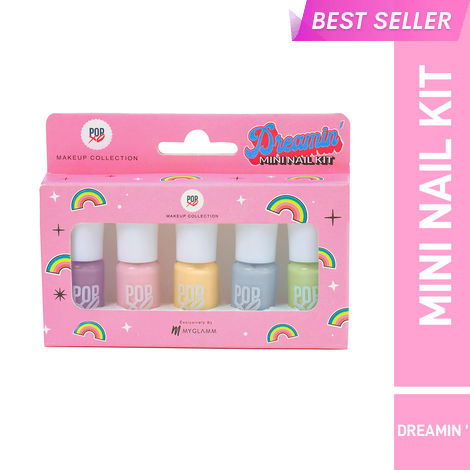 Buy MyGlamm POPxo Makeup Collection -Mini Nail Kit-Dreamin'-5X3ml-Purplle