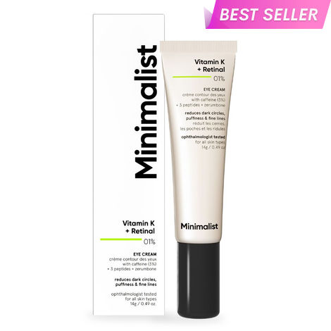 Buy Minimalist Vitamin K + Retinal 01% Eye Cream for under-eye dark circles & Puffiness 14 gm-Purplle