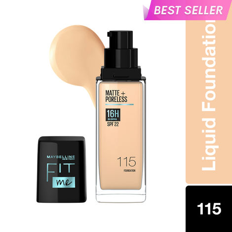 Buy Maybelline New York Liquid Foundation, Fit Me Matte + Poreless, The Archies Limited Edition, Shade 115, 30 ml-Purplle