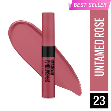 Buy Maybelline New York Sensational Liquid Matte Lipstick 23 Untamed Rose (7 ml)-Purplle