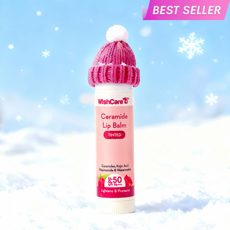Buy WishCare Tinted Ceramide Lip Balm with SPF50 PA+++ - Kojic Acid & Niacinamide - For Brightens & Protects5 gm-Purplle