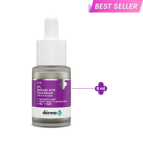 Buy The Derma Co. 2% Salicylic Acid Face Serum with Witch Hazel & Willow Bark For Active Acne 8 ml-Purplle
