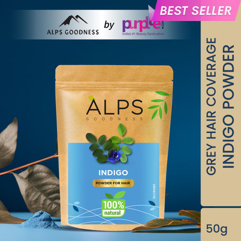 Buy Alps Goodness Powder - Indigo (50 g) | | 100% Natural Powder | No Chemicals, No Preservatives, No Pesticides | Natural Hair Color | Promotes Hair Growth | Prevents Premature Greying-Purplle