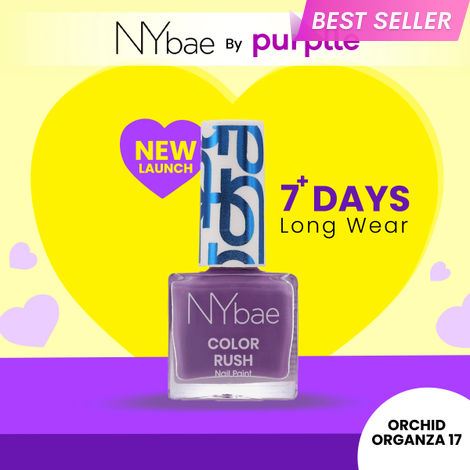 Buy NY Bae Color Rush Nail Paint - Orchid Organza 17 (5.6 ml) | Chip Resistant | Long Lasting | Quick Dry | Gel Nail Polish-Purplle