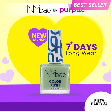 Buy NY Bae Color Rush Nail Paint - Pista Party 24 (5.6 ml) | Chip Resistant | Long Lasting | Quick Dry | Gel Nail Polish-Purplle