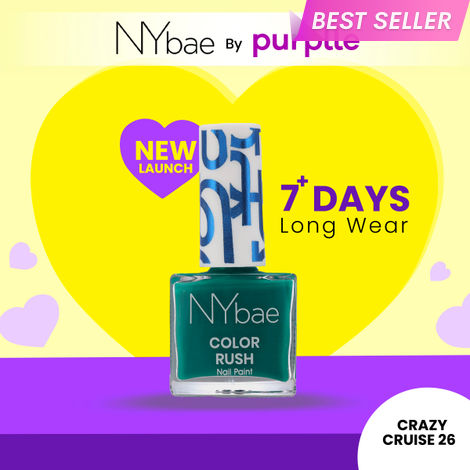 Buy NY Bae Color Rush Nail Paint - Crazy Cruise 26 (5.6 ml) | Chip Resistant | Long Lasting | Quick Dry | Gel Nail Polish-Purplle